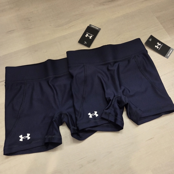 Under Armour Pants - 2 Under Armour Navy Compression Shorts